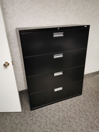 GLOBAL 4 DRAWER LATERAL FILE BLACK